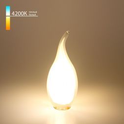 Филаментная светодиодная лампа Elektrostandard Свеча на ветру BLE1430 9W 4200K E14 (CW35 белый матовый)