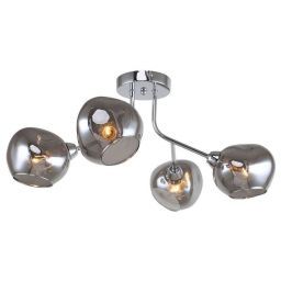 Светильник потолочный Linvel LV 9326/4 Роу Хром Е14 40W 560х370х240мм (LINVEL LV 9326/4 Роу Хром Е14 40W)