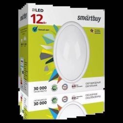 ЖКХ светильник овал 12W 4000K с Датчиком движения Smartbuy SBL-HPoval-12W-4K-Sen