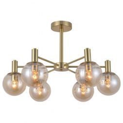 Светильник потолочный Linvel LV 9417/6 Пелли Золото Е27 60W D630 H400мм