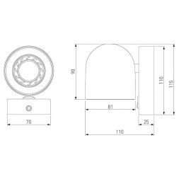 Настенный светильник Elektrostandard Ogma GU10 SW белый (MRL 1009)