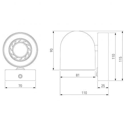 Настенный светильник Elektrostandard Ogma GU10 SW белый (MRL 1009)