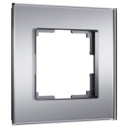 Рамка на 1 пост Senso (серебряный, стекло soft-touch) W0013106 Werkel