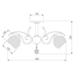 Потолочная люстра Eurosvet Mirage 7777/5 хром