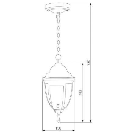 Уличный подвесной светильник Fuga H черный 35148/H Elektrostandard