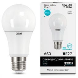 Лампа Gauss 23222 LED Elementary A60 12W E27 4100K