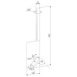 Настенный светодиодный светильник Sarca LED Elektrostandard 40111/LED черный