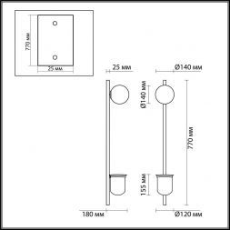 Настенный светильник Odeon Light 4682/1WB