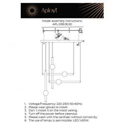 Подвесной светодиодный светильник Aployt APL.038.06.50