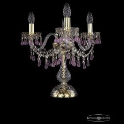 Настольная лампа Bohemia Ivele Crystal 1410L/3/141-39/G/V7010
