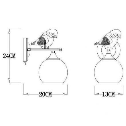 Настенное бра Arte Lamp A2150AP-1WG