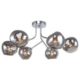 Светильник потолочный Linvel LV 9326/6 Роу Хром Е14 40W D630 H265мм (LINVEL LV 9326/6 Роу Хром Е14 40W)