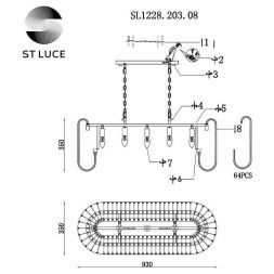 Подвесная люстра ST Luce SL1228.203.08 Grosseto