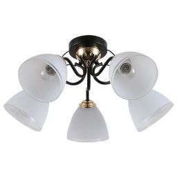 Люстра ЭкономСвет 12182/5MBK+FGD WT (EKONOMSVET 12182/5MBK+FGD WT)