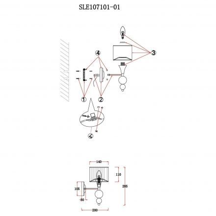 Светильник настенный Evoluce SLE107101-01 PAZIONE