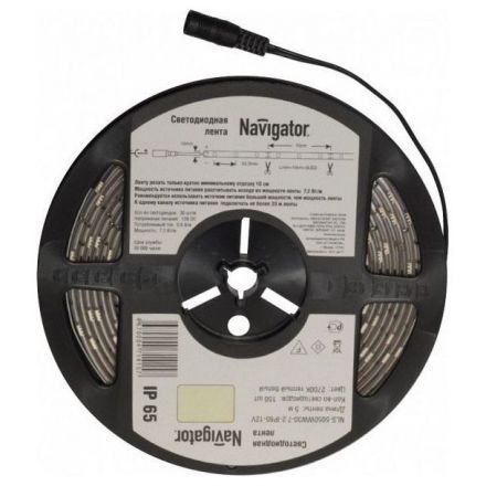 Светодиодная лента Navigator 71 427 NLS-5050WW60-14.4-IP65-12V R5