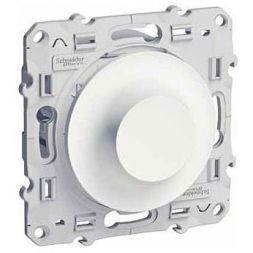 Светорегулятор (диммер) поворотный Schneider Electric Odace 40-600 ВА белый