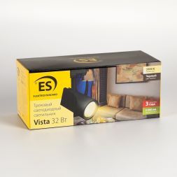 Трековый светодиодный светильник для однофазного шинопровода Elektrostandard Vista Черный 32W 3300K (LTB15) трехфазный