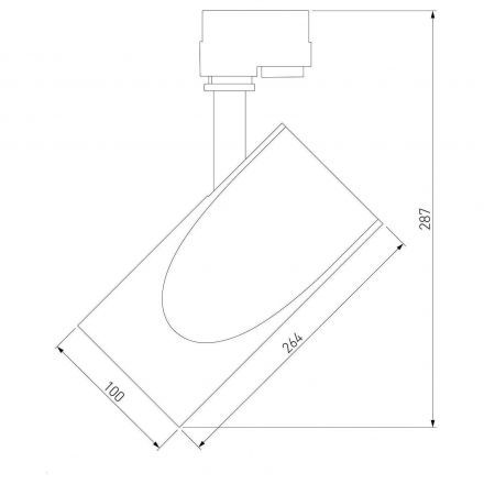 Трековый светодиодный светильник для однофазного шинопровода Elektrostandard Vista Черный 32W 3300K (LTB15) трехфазный