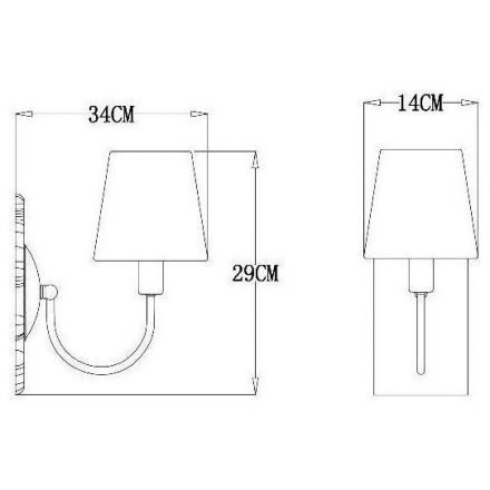 Настенное бра Arte Lamp A7301AP-1PB