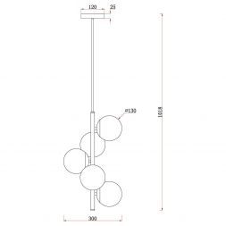Люстра Freya FR5199PL-05BS1 Zing