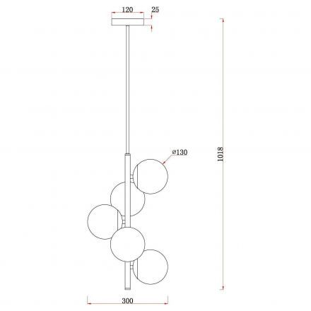 Люстра Freya FR5199PL-05BS1 Zing