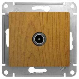 Розетка одиночная Schneider Electric Glossa Дерево Дуб TV 1DB GSL000591