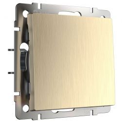 Выключатель 1-клавишный проходной Werkel W1112010 шампань рифленый (WL10-SW-1G-2W)