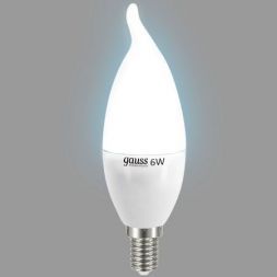 Лампа светодиодная Gauss Elementary LED свеча на ветру 6W E14 4100K