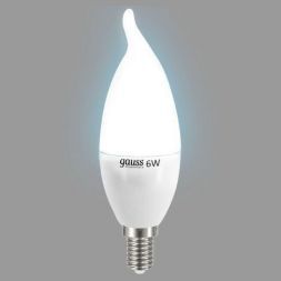Лампа светодиодная Gauss Elementary LED свеча на ветру 6W E14 4100K