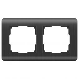 Рамка из пластика на 2 поста Werkel W0022104 графит (WL12-Frame-02)