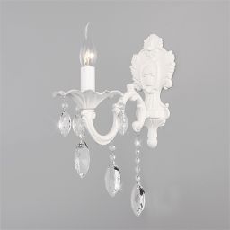 Бра Eurosvet 10108/1 белый/прозрачный хрусталь Strotskis (EUROSVET 10108/1 белый/прозрачный хрусталь Strotskis)