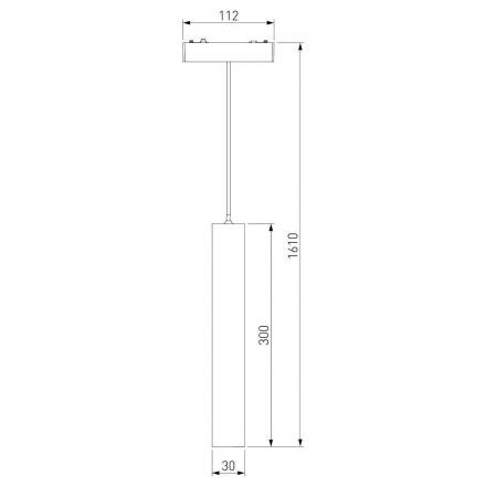Flat Magnetic Трековый светильник 6W 4000K Alliet (чёрный) Elektrostandard
