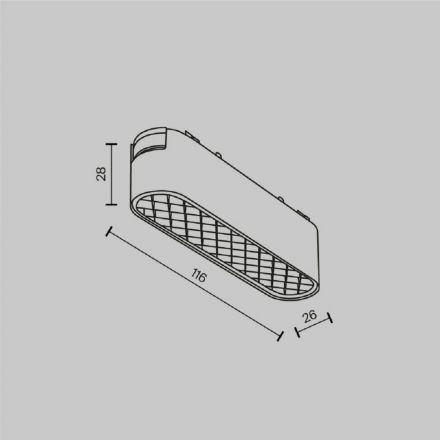 Трековый светодиодный светильник Maytoni Radity Basis Grid TR084-1-6W3K-W