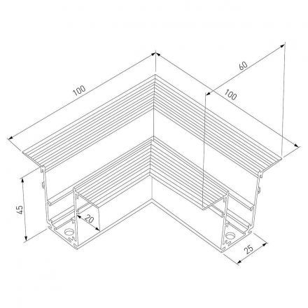 Slim Magnetic Коннектор угловой для встраиваемого шинопровода белый 85092/11 Elektrostandard