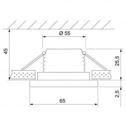 Встраиваемый точечный светильник Elektrostandard 15272/LED черный