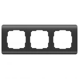 Рамка из пластика на 3 поста Werkel W0032104 графит (WL12-Frame-03)