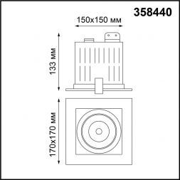 Встраиваемый светодиодный светильник Novotech 358440 Gesso