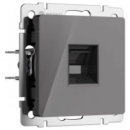 Розетка Ethernet RJ-45 (графит акрил) W1181044 Werkel