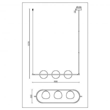 Люстра Maytoni MOD221PL-03BS Erich