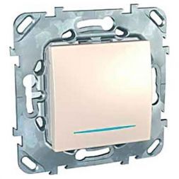 Таймер нажимной 2сек - 12мин Schneider Electric Unica Беж с подсветкой, 8А MGU5.535.25ZD