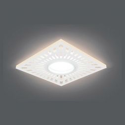 Светильник Gauss Backlight BL127 квадратный белый Gu5.3 3W LED 3000K