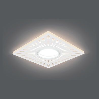 Светильник Gauss Backlight BL127 квадратный белый Gu5.3 3W LED 3000K