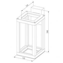 Уличный настенный светодиодный светильник Frame LED IP54 Elektrostandard 1527 TECHNO LED серый