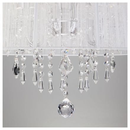 Люстра подвесная Eurosvet 2045/5 белый хром хрусталь