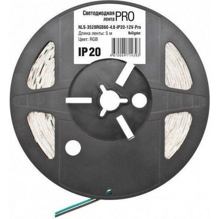 Светодиодная лента Navigator 71 439 NLS-3528RGB60-4.8-IP20-12V-Pro R5