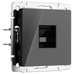 Розетка Ethernet RJ-45 (черный акрил) W1181048 Werkel