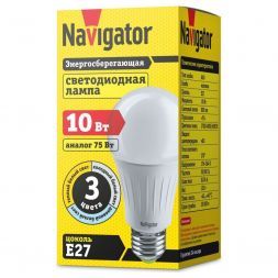 Лампа Navigator 61 625 NLL-A60-10-230-3COLOR-E27