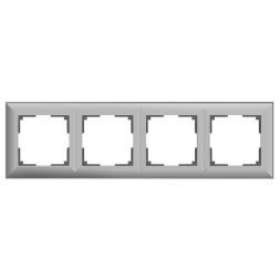 Рамка на 4 поста Werkel W0042206 серебро (WL14-Frame-04)