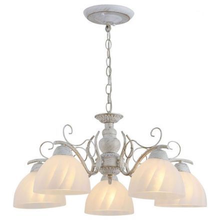 Светильник потолочный Linvel LV 9422/5 Делия Белый/золото Е27 60W D550 H540мм